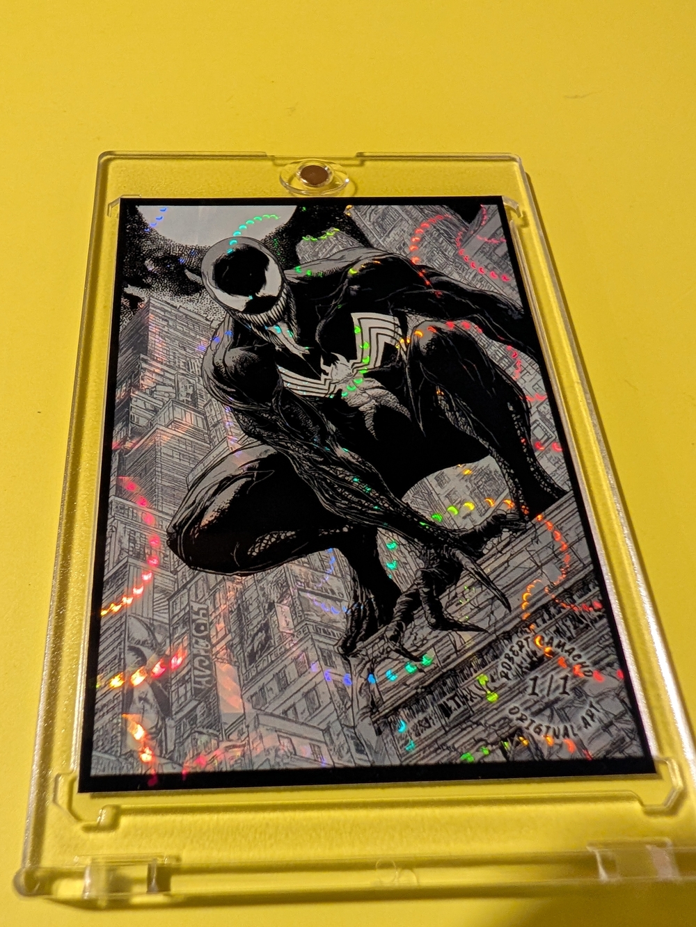 VENOM 1/1 ART CARD BY ROBERT CAMACHO NEW SPIRAL FOIL